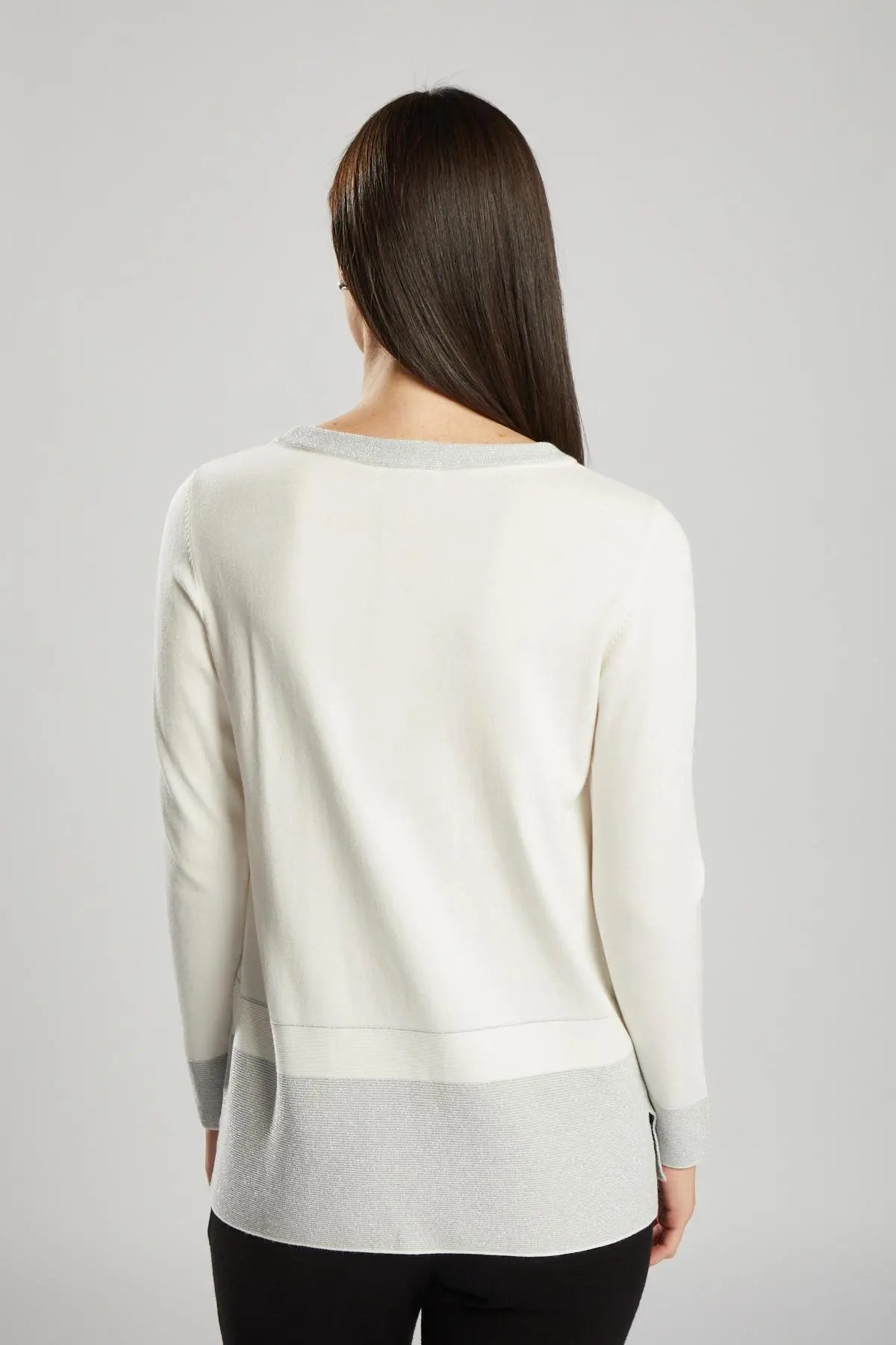 Maglia doppia colorazione in lurex PANNA IRONICA