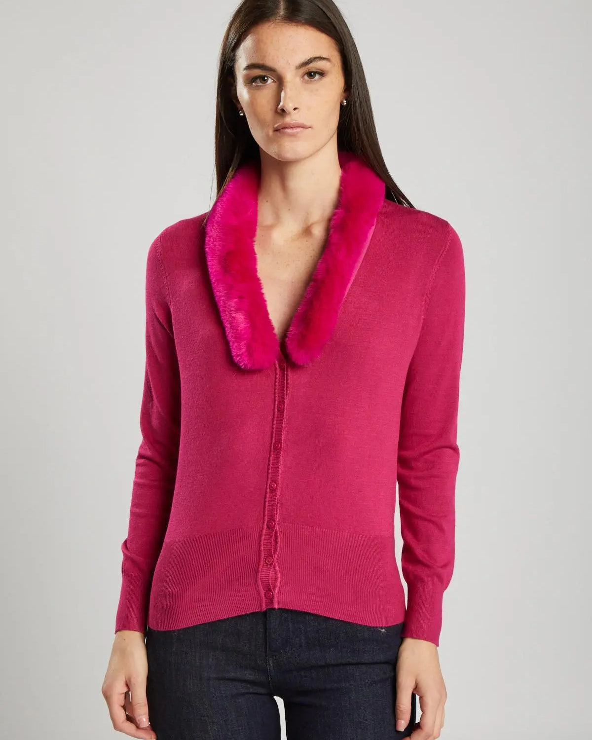 Maglia effetto pelliccia CICLAMINO IRONICA XL