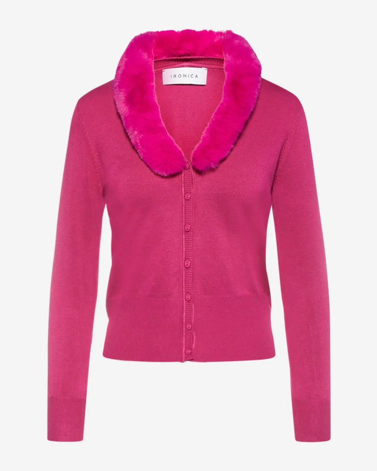 Maglia effetto pelliccia CICLAMINO IRONICA