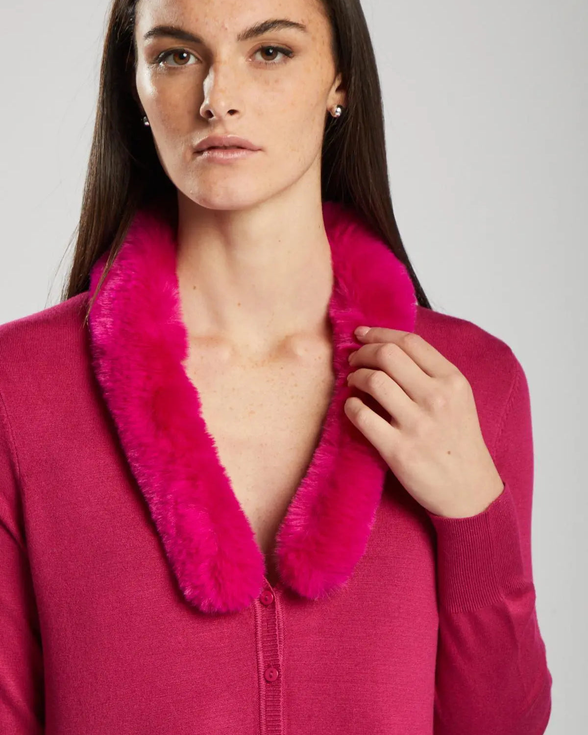 Maglia effetto pelliccia CICLAMINO IRONICA