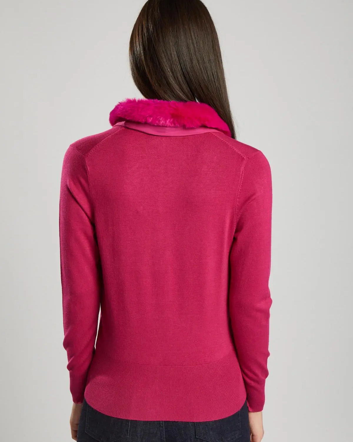 Maglia effetto pelliccia CICLAMINO IRONICA