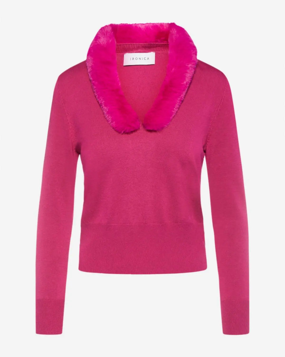Maglia effetto pelliccia CICLAMINO IRONICA