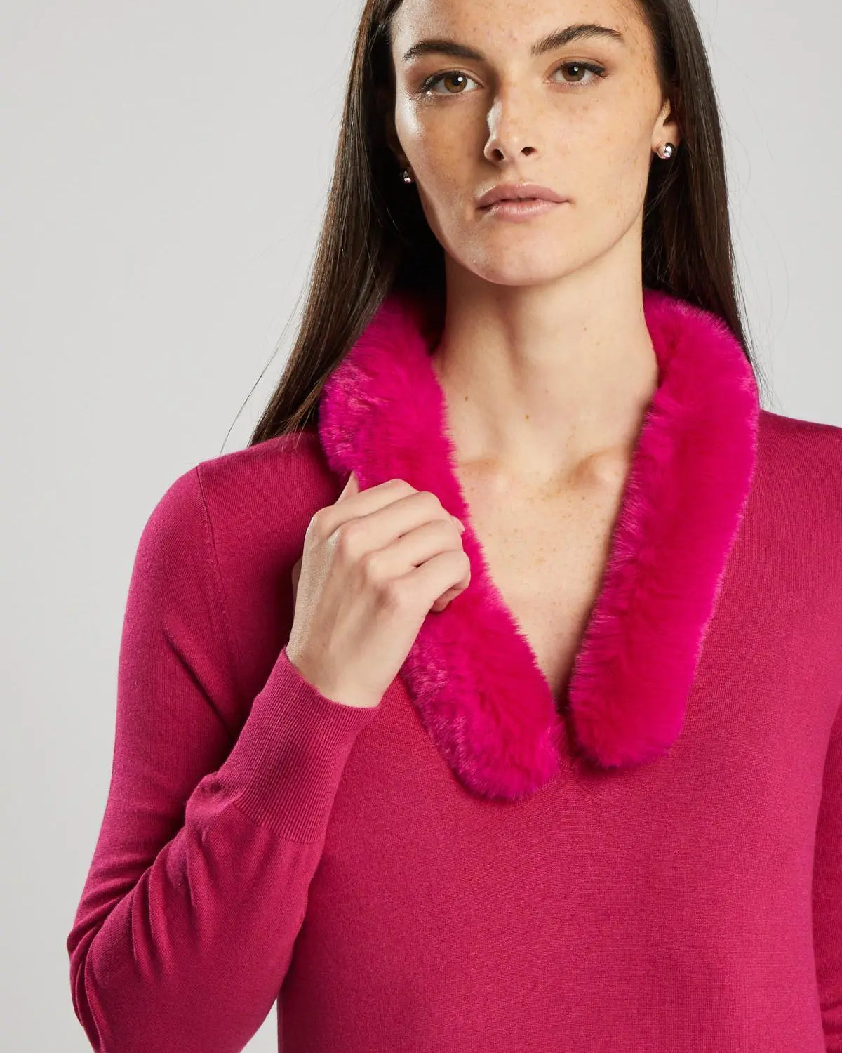 Maglia effetto pelliccia CICLAMINO IRONICA