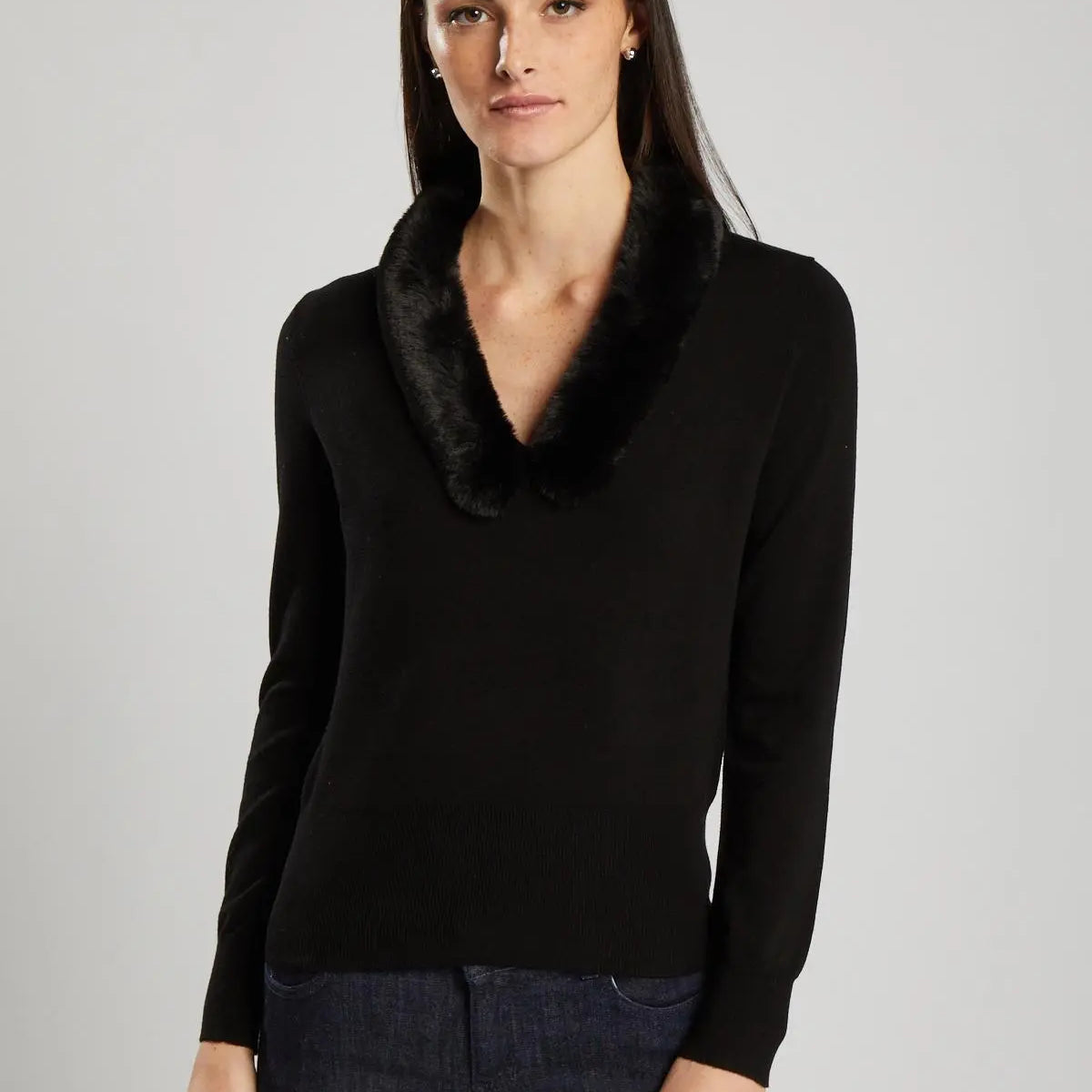 Maglia effetto pelliccia NERO IRONICA XL