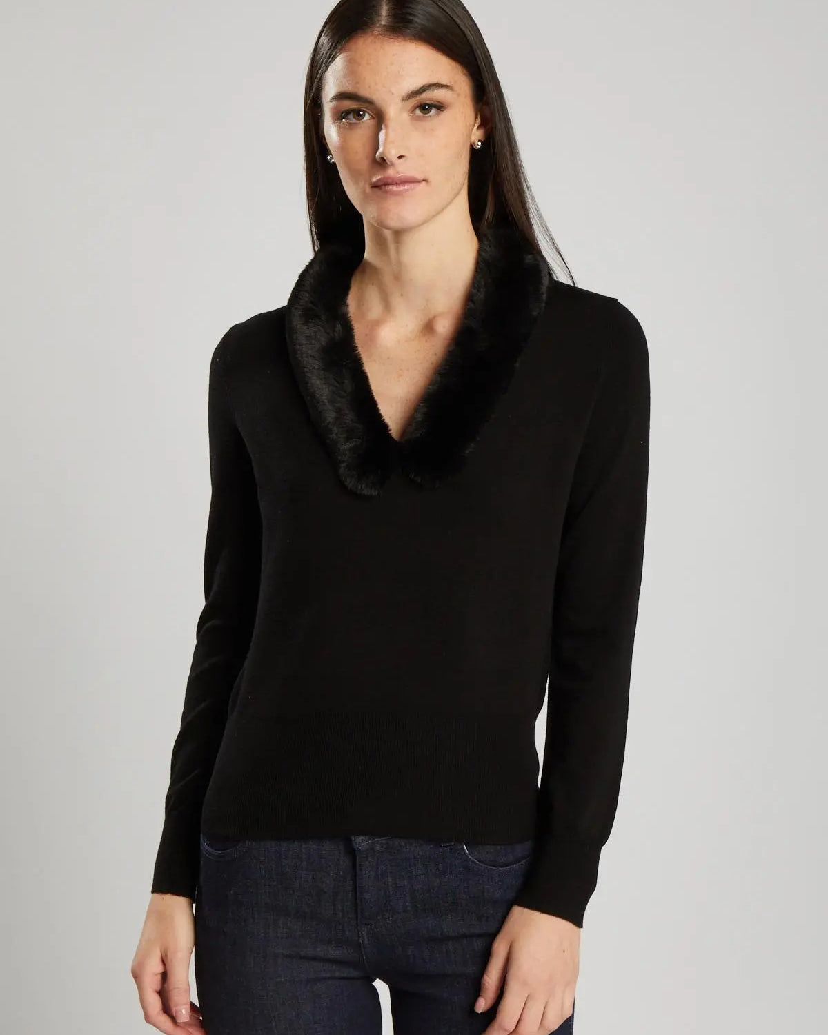 Maglia effetto pelliccia NERO IRONICA XL