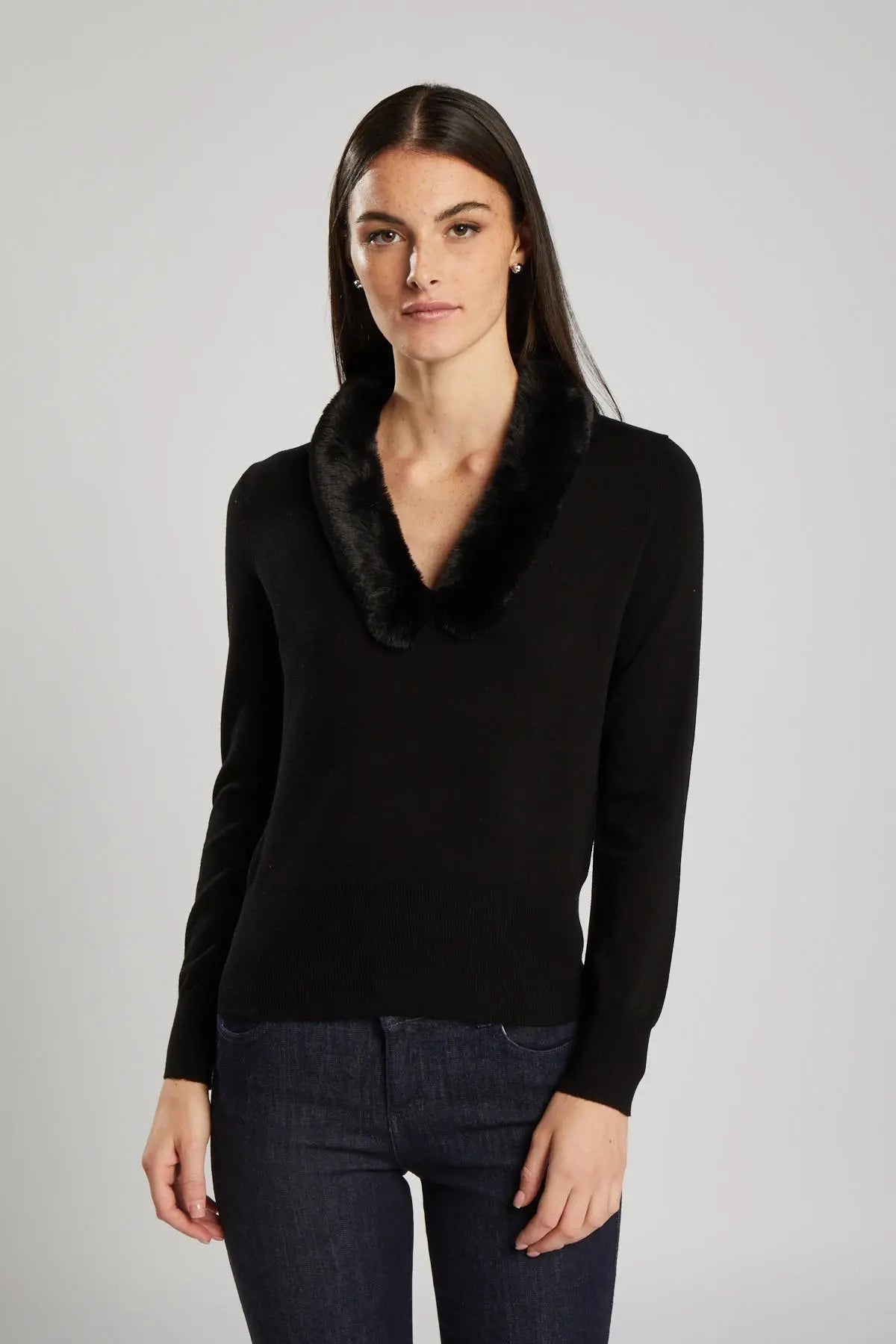 Maglia effetto pelliccia NERO IRONICA XL