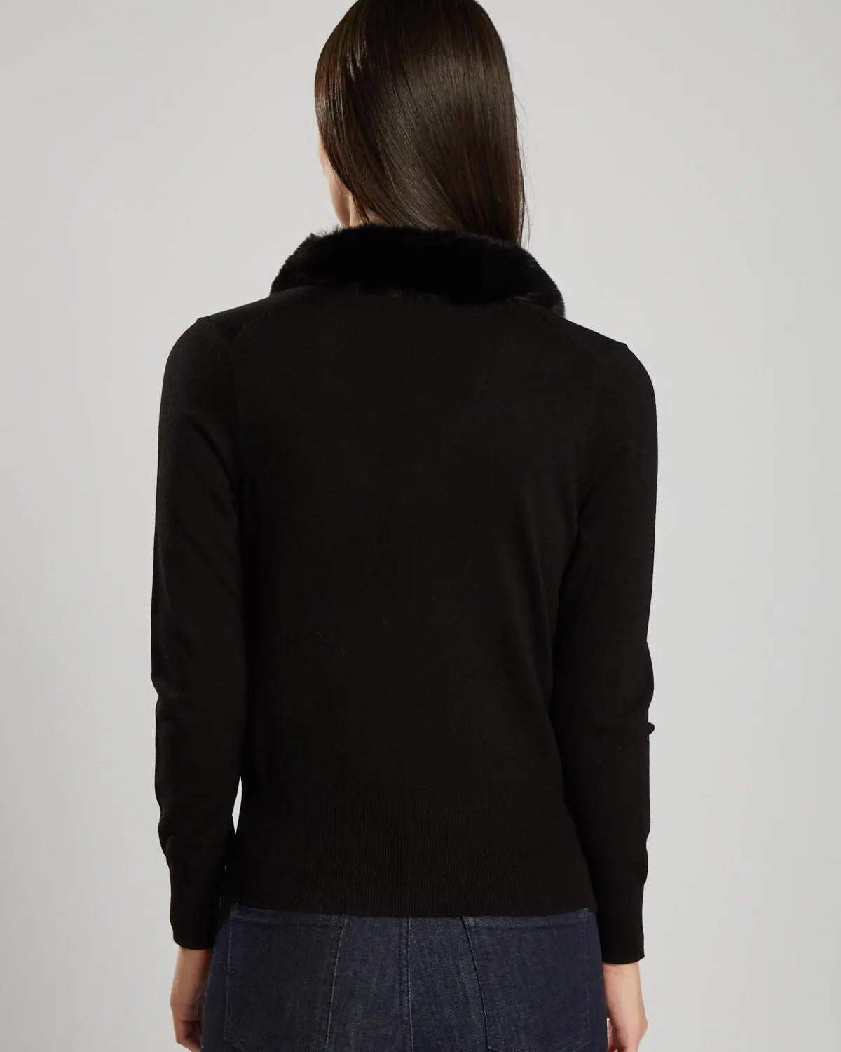 Maglia effetto pelliccia NERO IRONICA