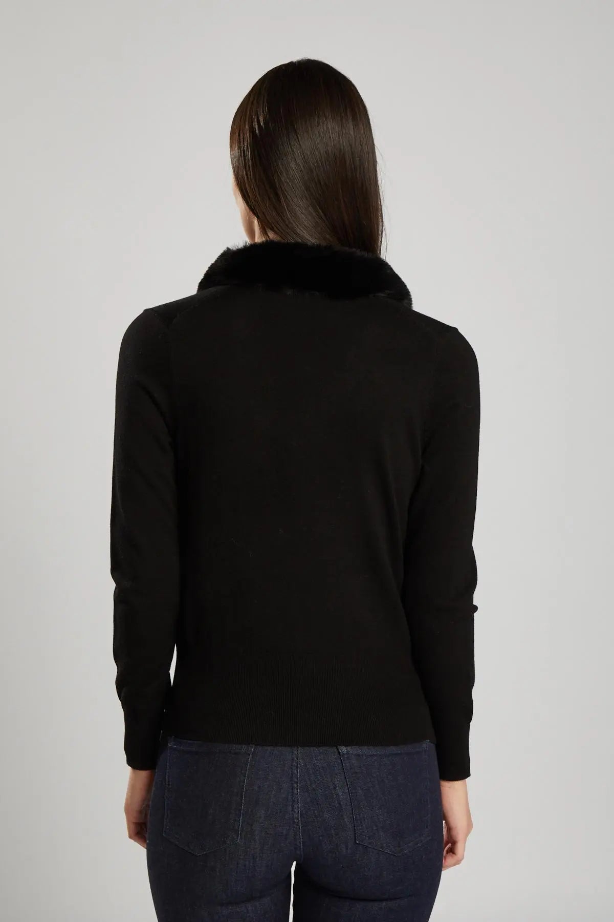 Maglia effetto pelliccia NERO IRONICA