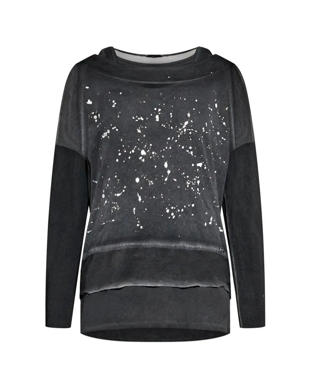 Maglia effetto vernice NERO IRONICA XXL