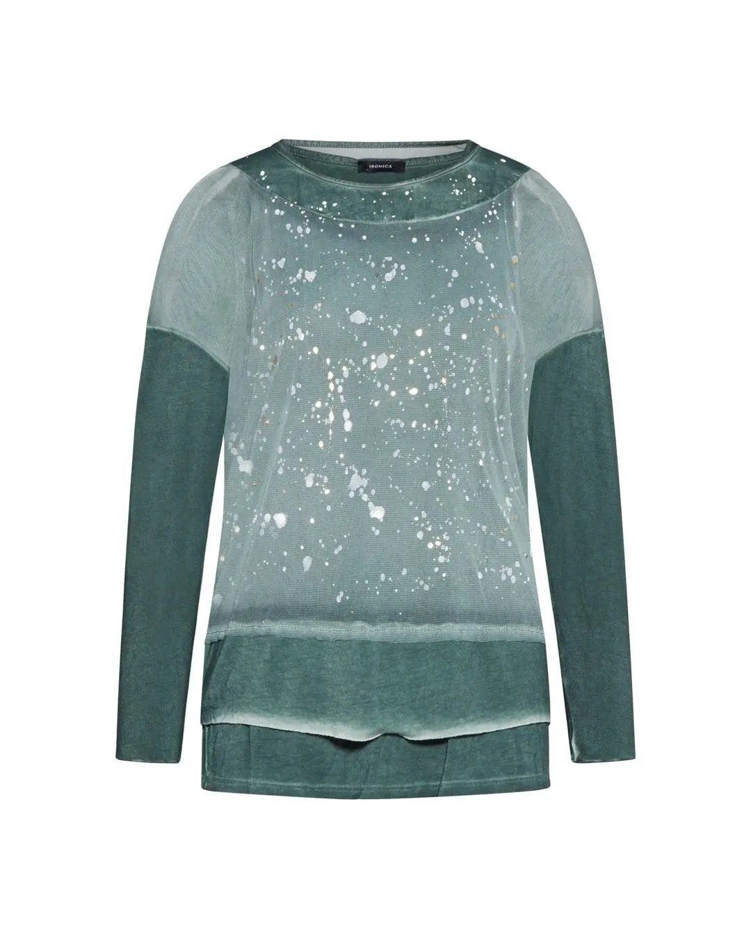 Maglia effetto vernice VERDE IRONICA XXL