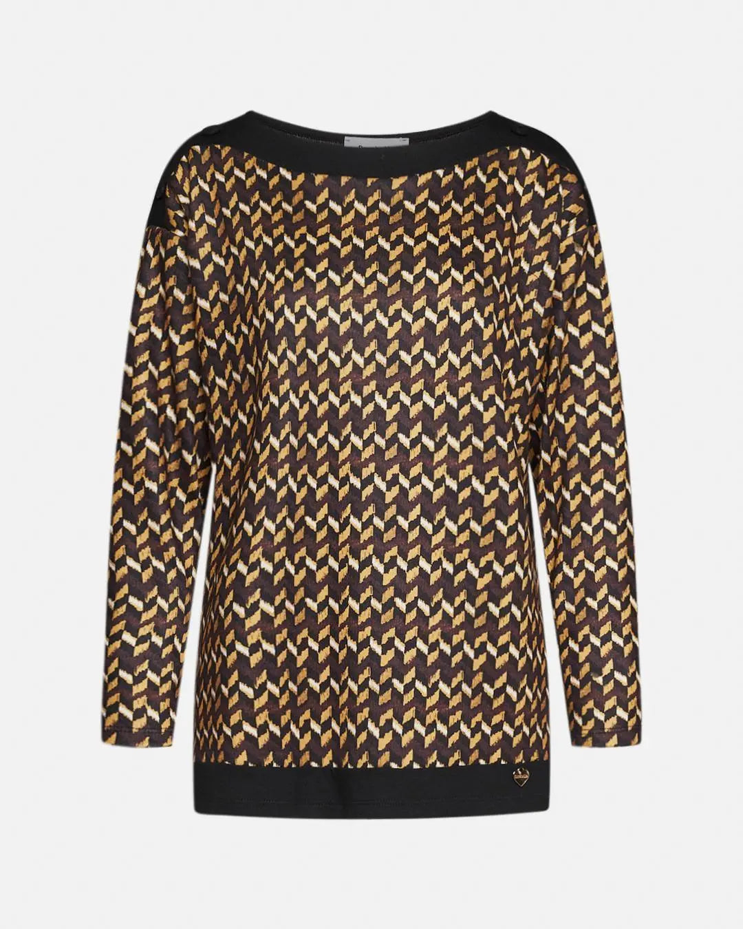 Maglia fantasia NERO-OCRA DORABELLA XXL