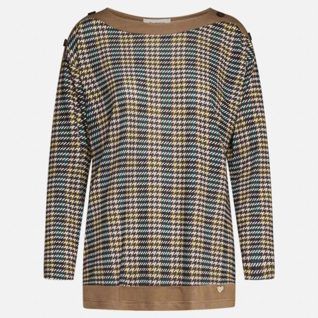 Maglia fantasia VERDE-CUOIO DORABELLA XXL