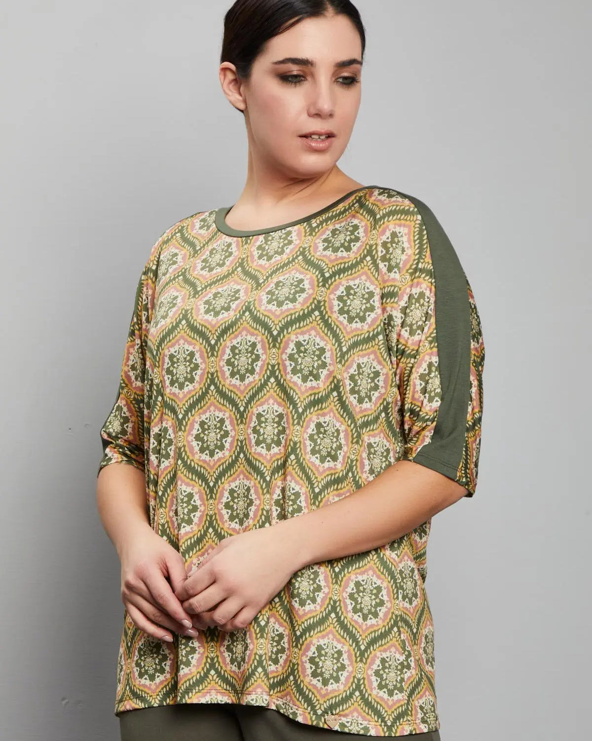 Maglia fantasia VERDE MILITARE DORABELLA PIU'