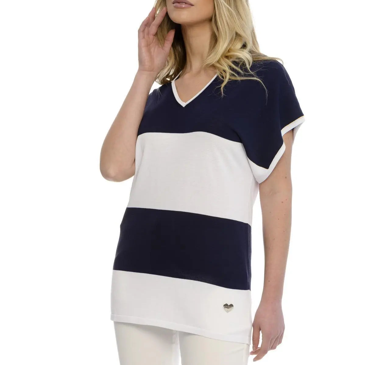 Maglia fantasia a righe BIANCO DORABELLA XL
