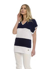 Maglia fantasia a righe BIANCO DORABELLA XL