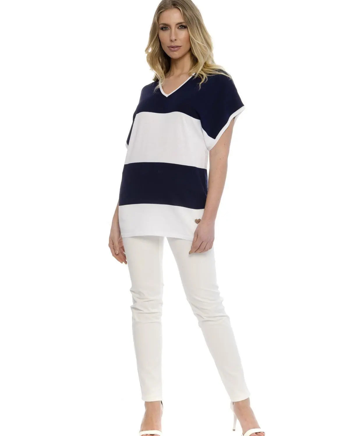 Maglia fantasia a righe BIANCO DORABELLA