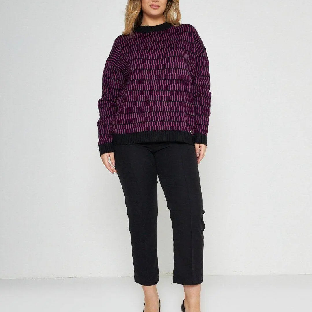 Maglia fantasia all over CICLAMINO DORABELLA XXL