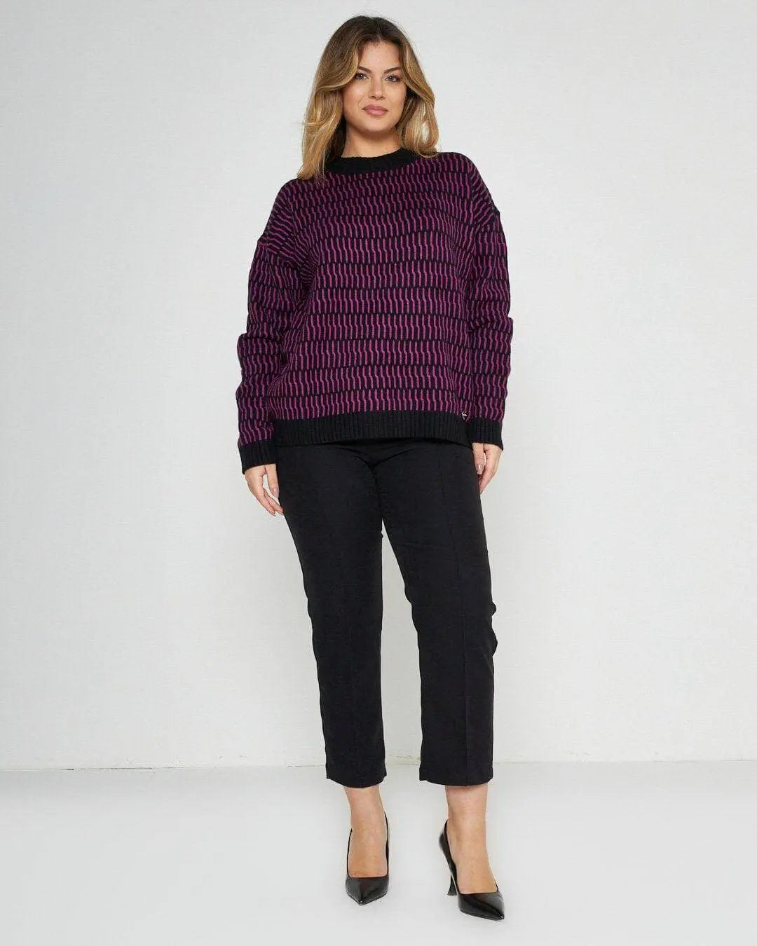 Maglia fantasia all over CICLAMINO DORABELLA XXL