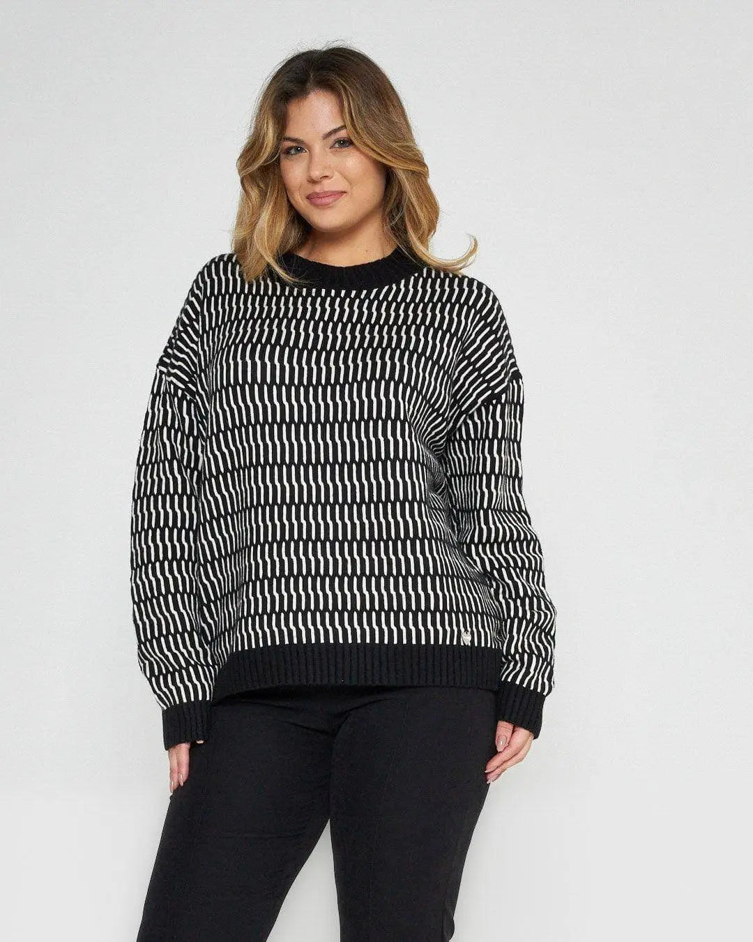 Maglia fantasia all over NERO A DORABELLA XXL