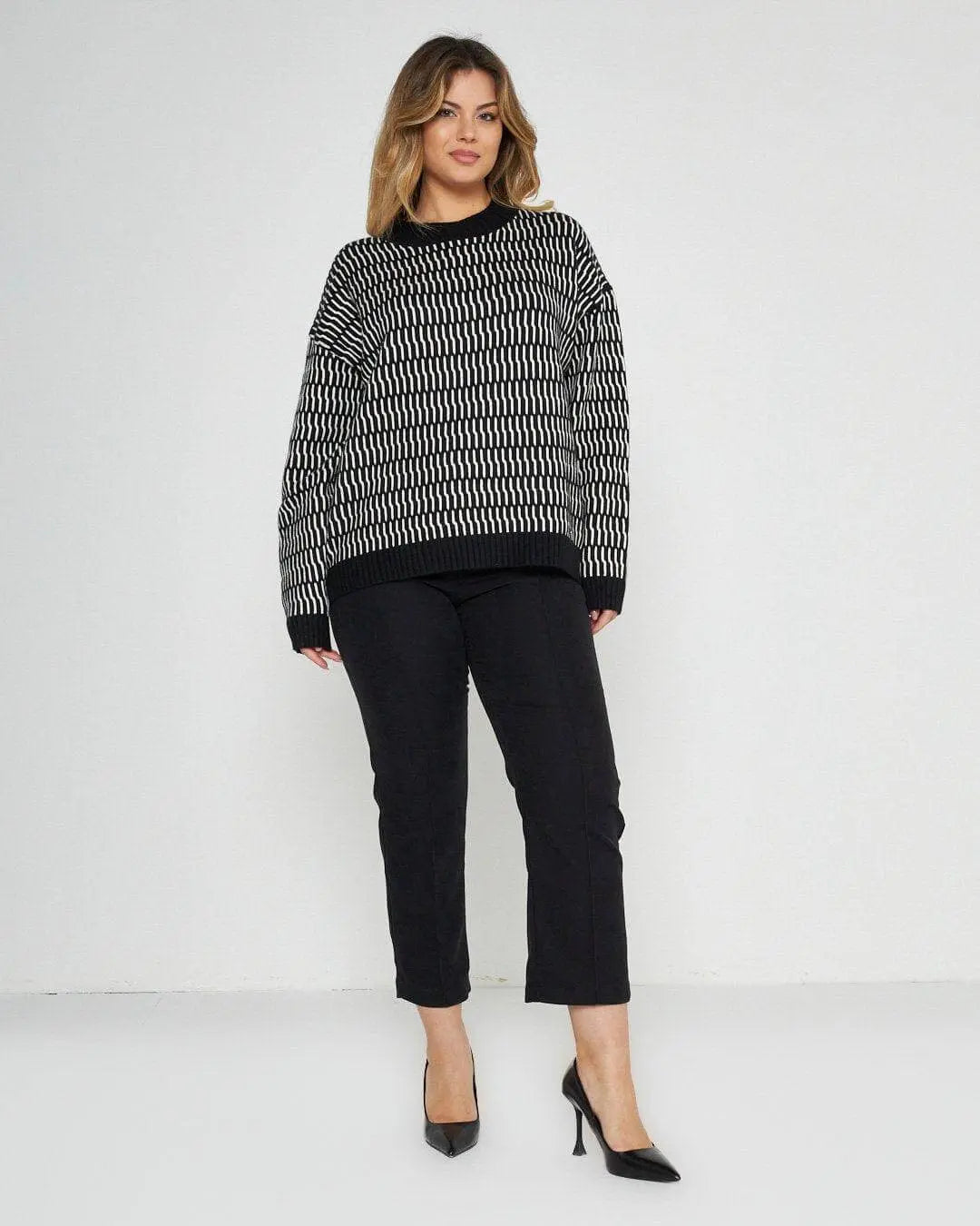 Maglia fantasia all over NERO A DORABELLA