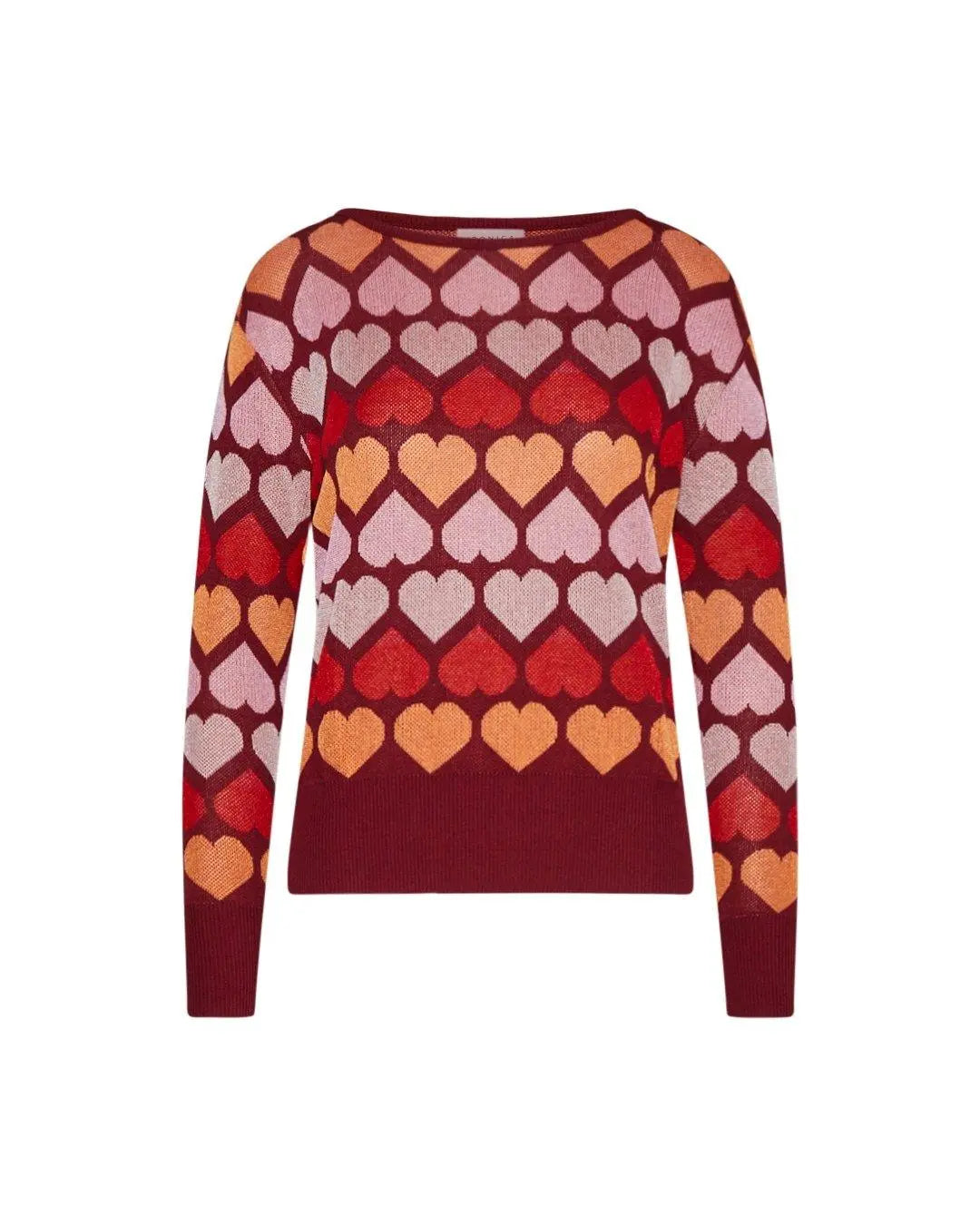 Maglia fantasia cuori BORDEAUX IRONICA 3