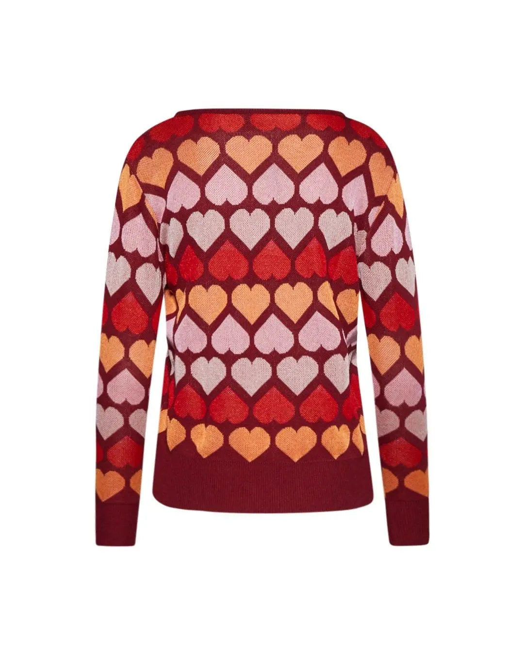 Maglia fantasia cuori BORDEAUX IRONICA