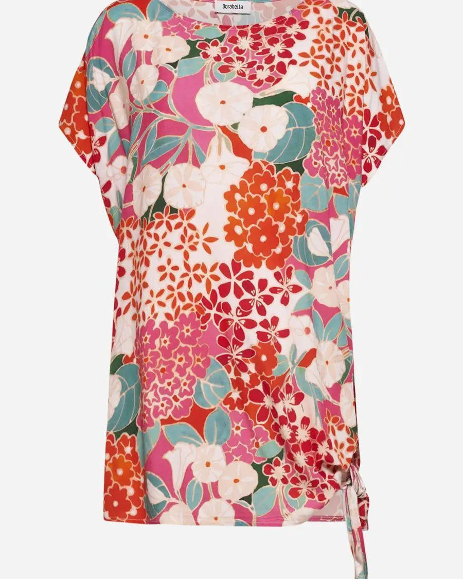 Maglia fantasia floreale FUXIA DORABELLA