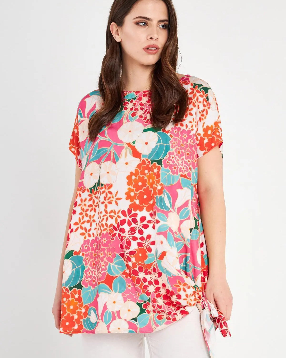 Maglia fantasia floreale FUXIA DORABELLA