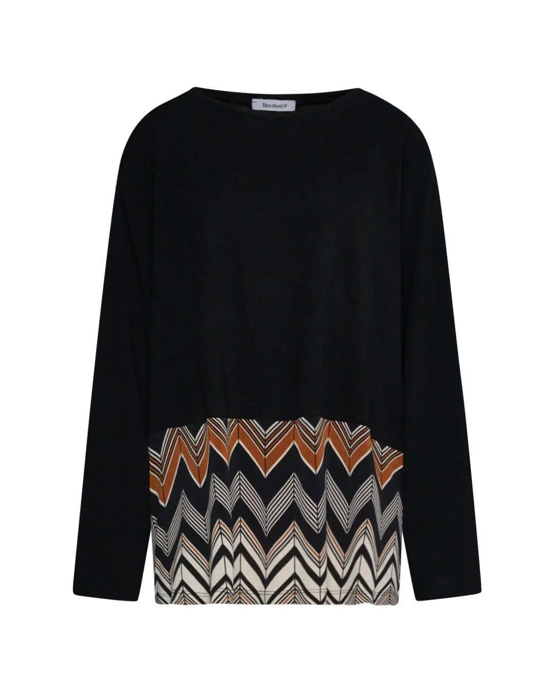 Maglia fantasia geometric NERO DORABELLA PIU'