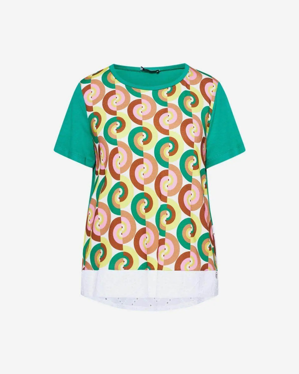 Maglia fantasia geometrica VERDE BANDIERA DORABELLA XXL