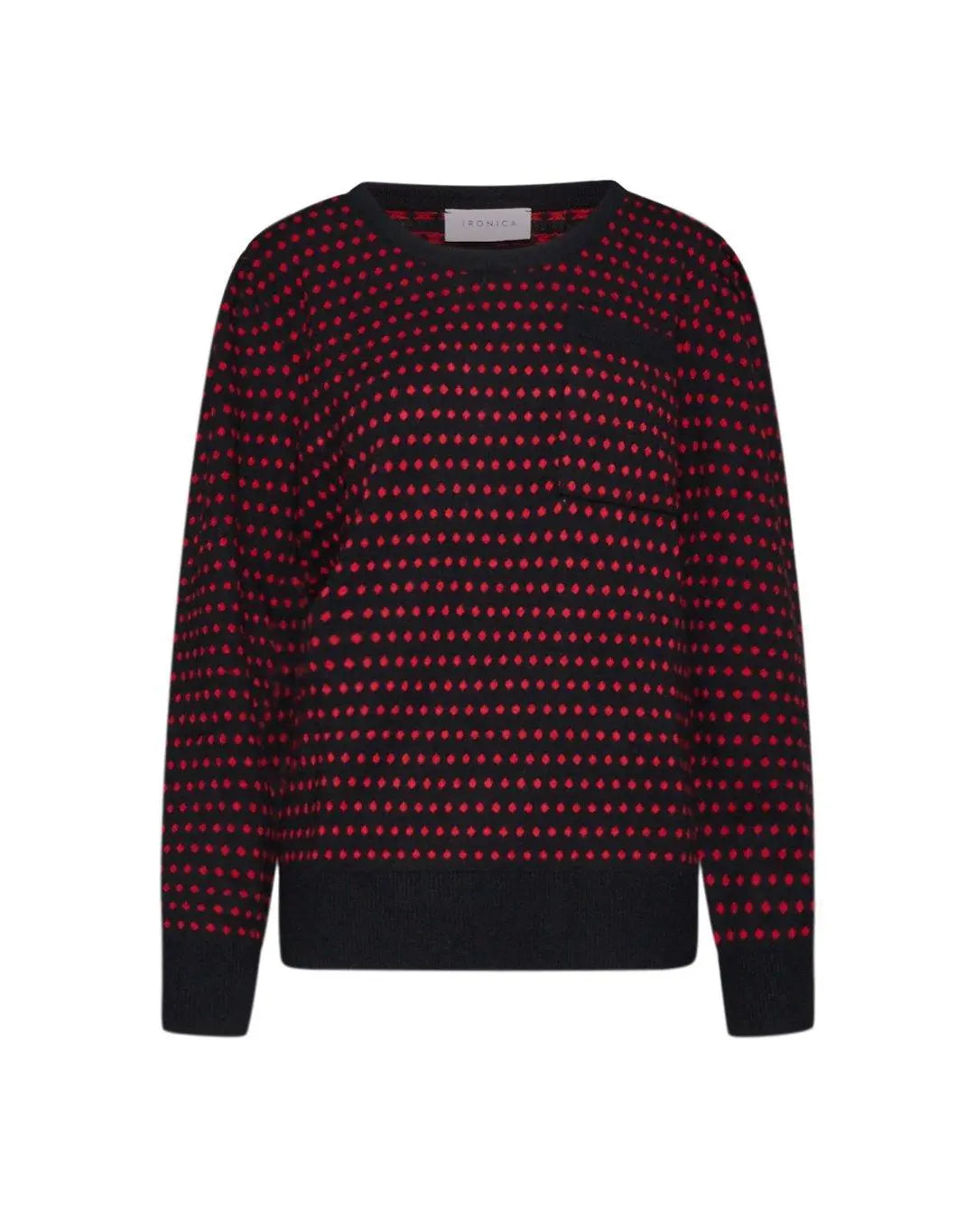 Maglia fantasia pois NERO-INDIA IRONICA XL