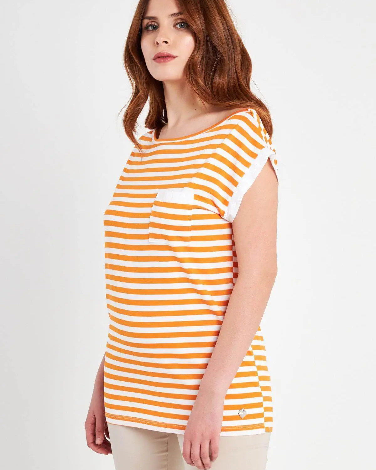 Maglia fantasia righe ARANCIO DORABELLA