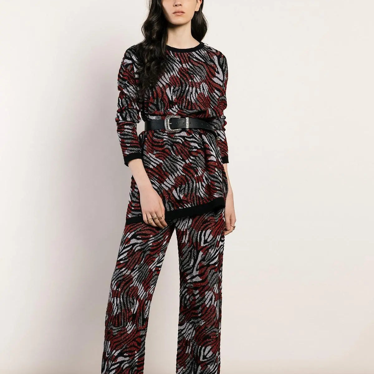 Maglia fantasia safari ROSSO IRONICA XL