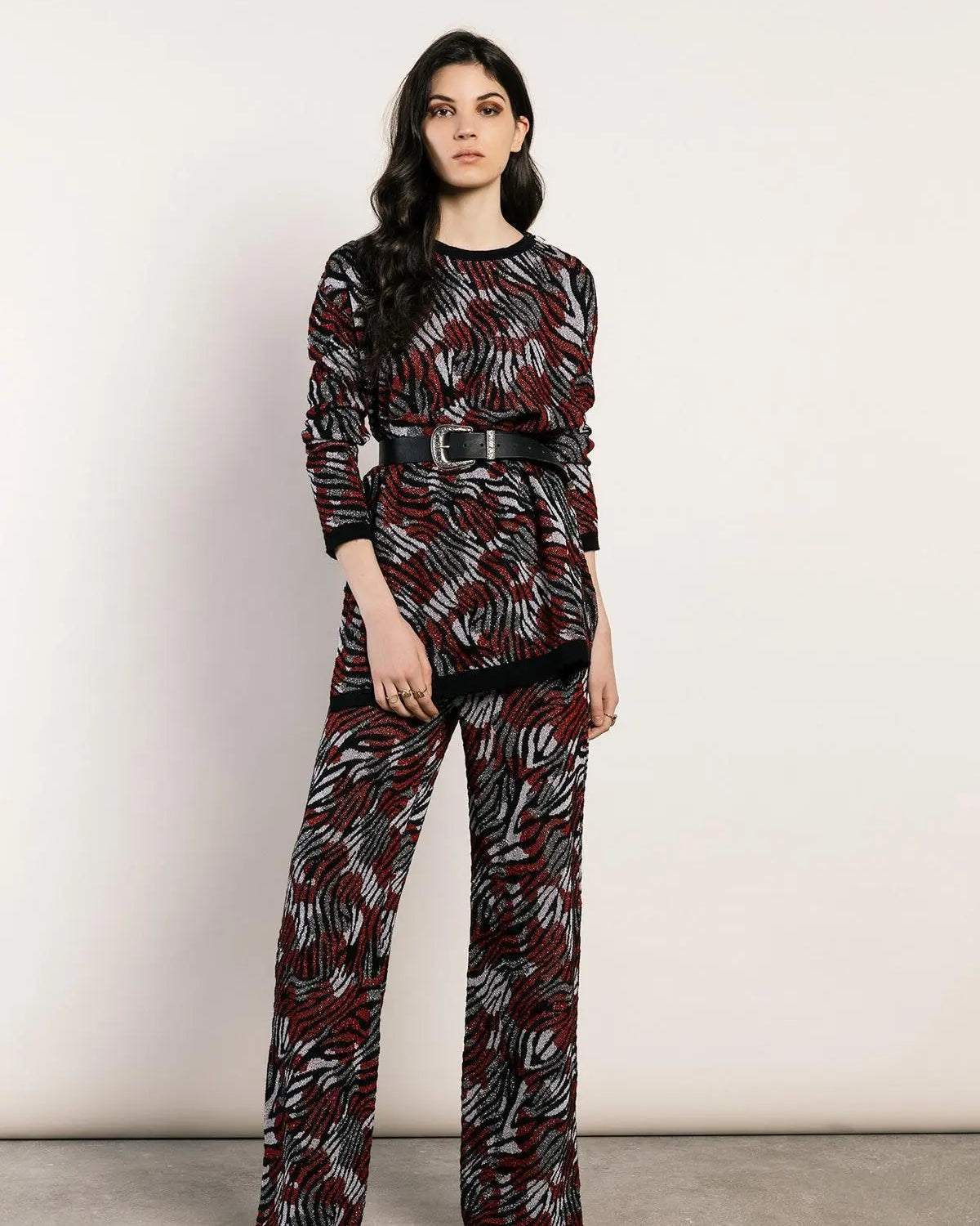 Maglia fantasia safari ROSSO IRONICA XL