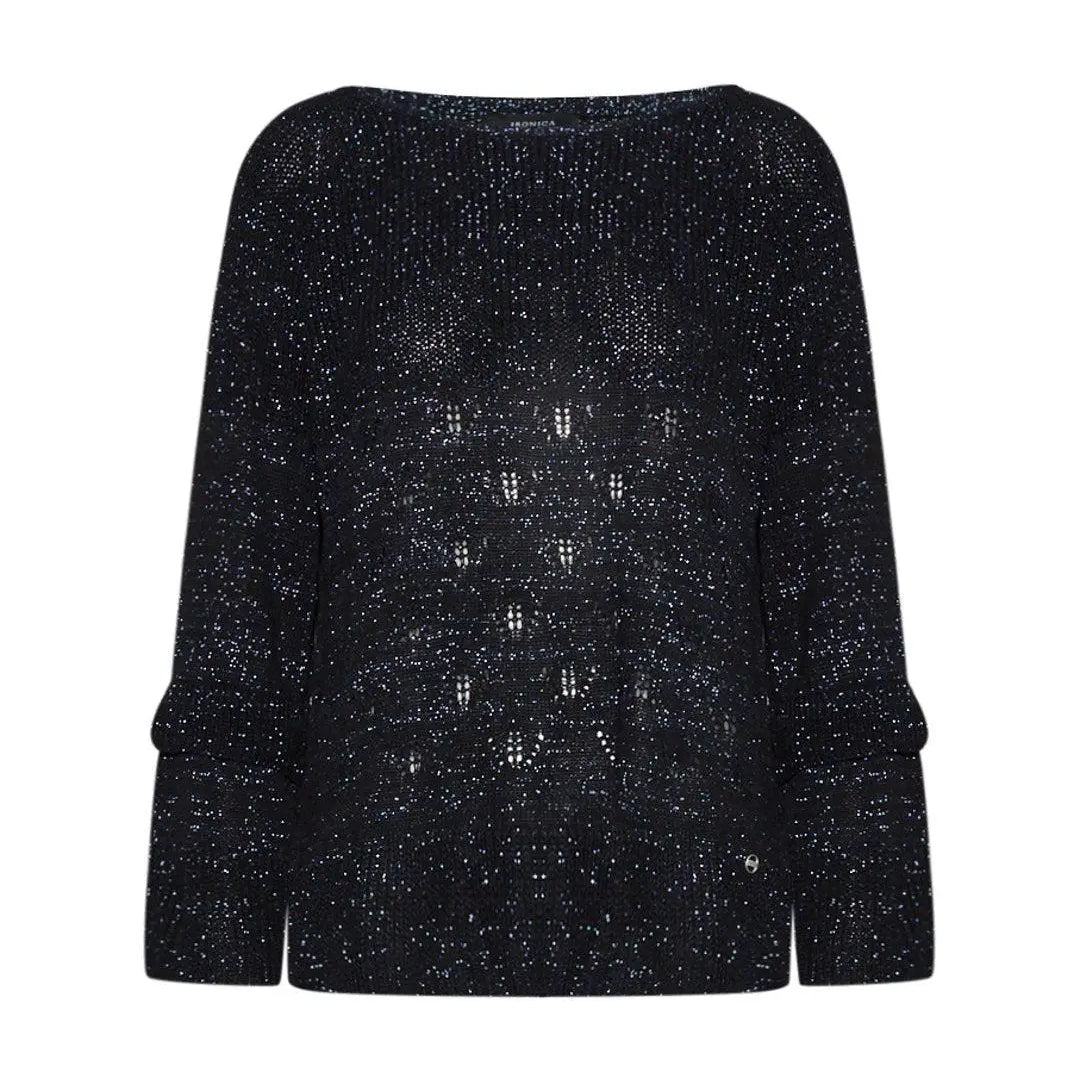 Maglia filo lurex BLU IRONICA