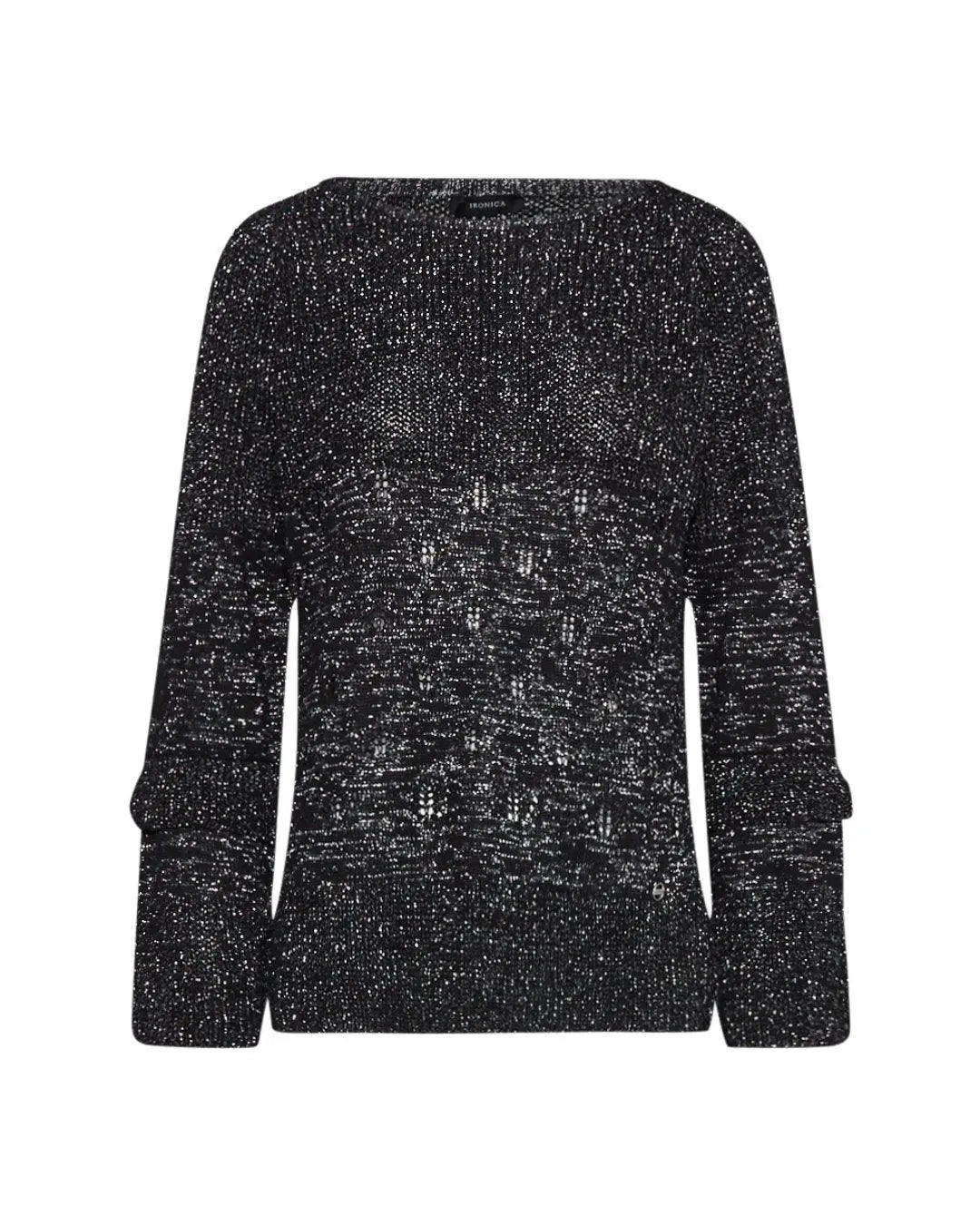 Maglia filo lurex NERO IRONICA