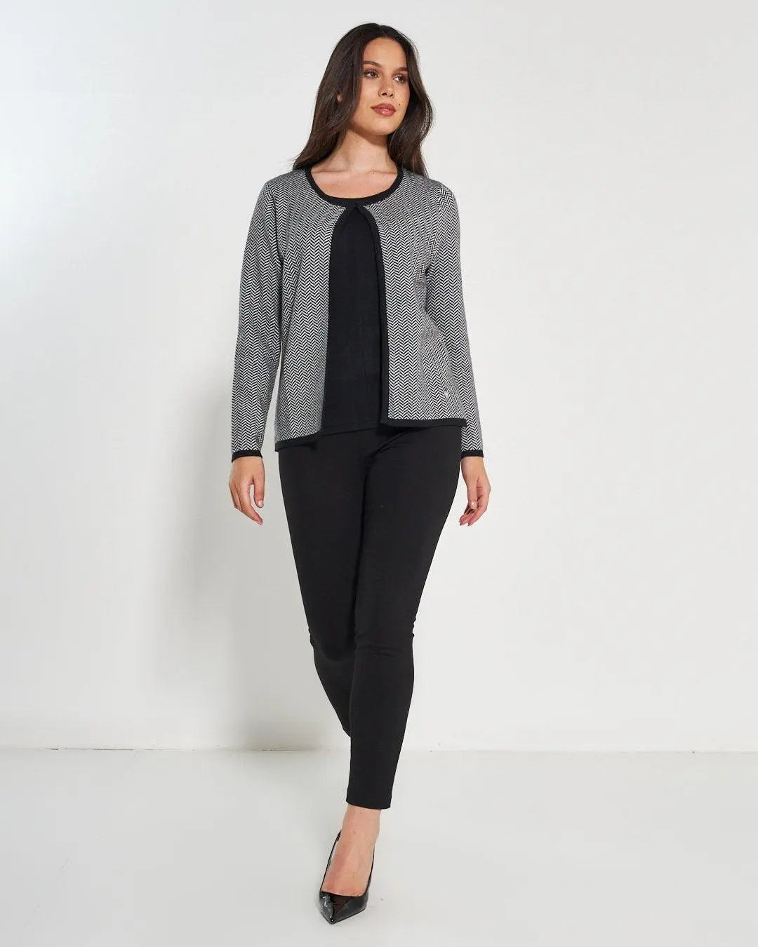 Maglia finto twin set BLACK DORABELLA