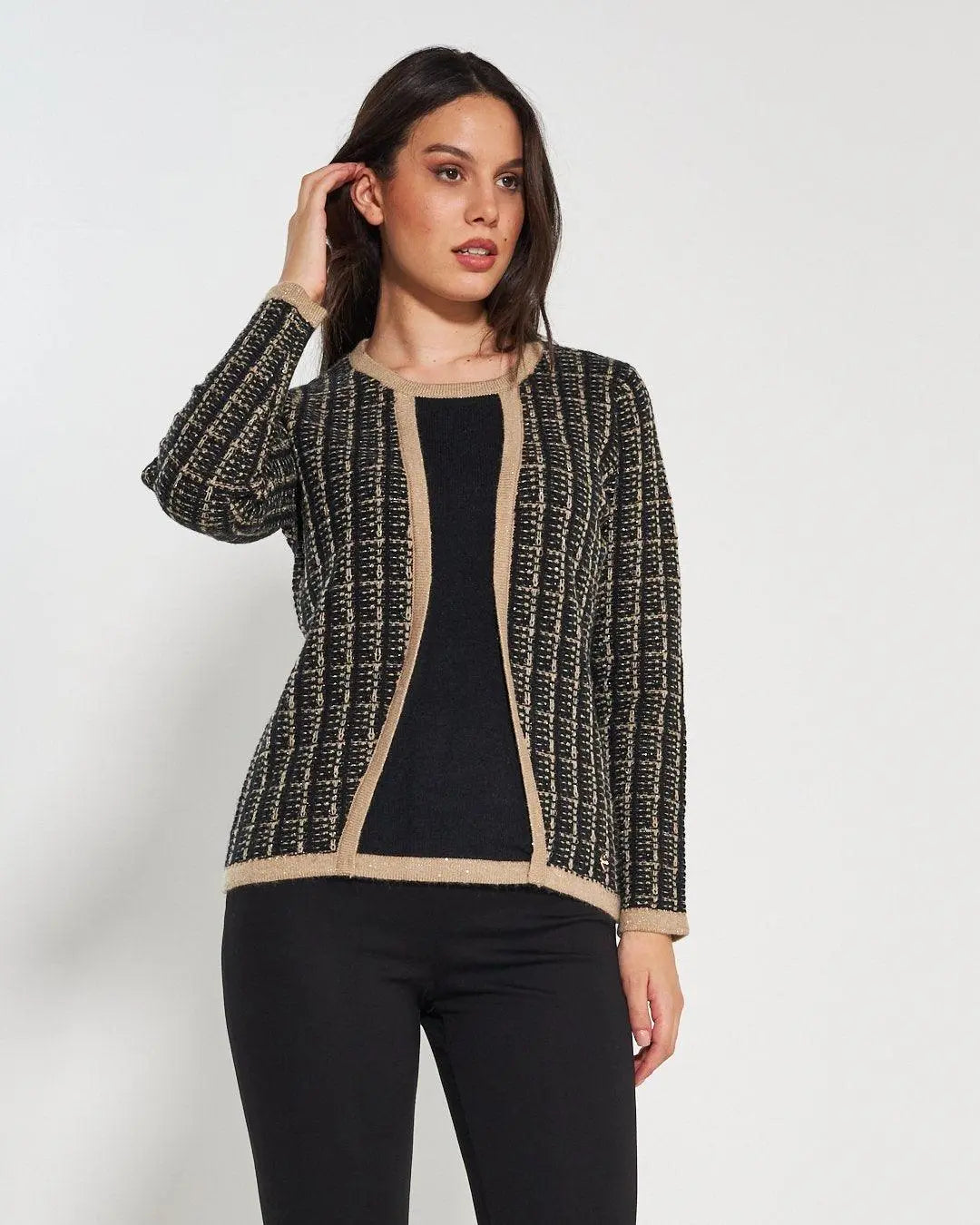 Maglia finto twin set BLACK DORABELLA XL