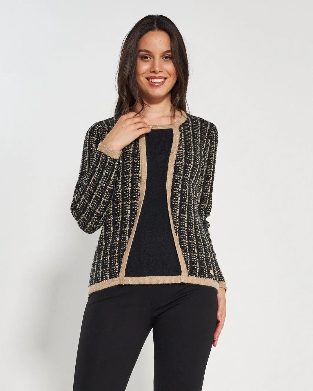 Maglia finto twin set BLACK DORABELLA