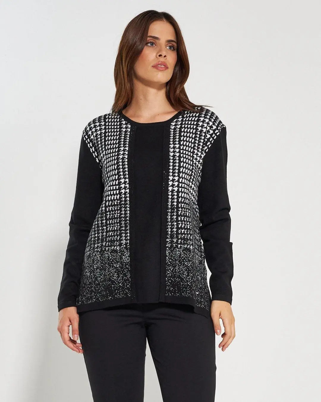 Maglia finto twin set BLACK DORABELLA PIU'