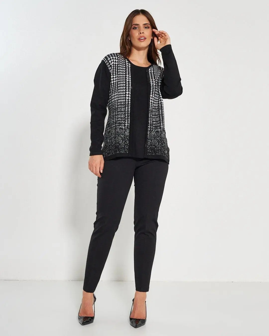 Maglia finto twin set BLACK DORABELLA PIU'