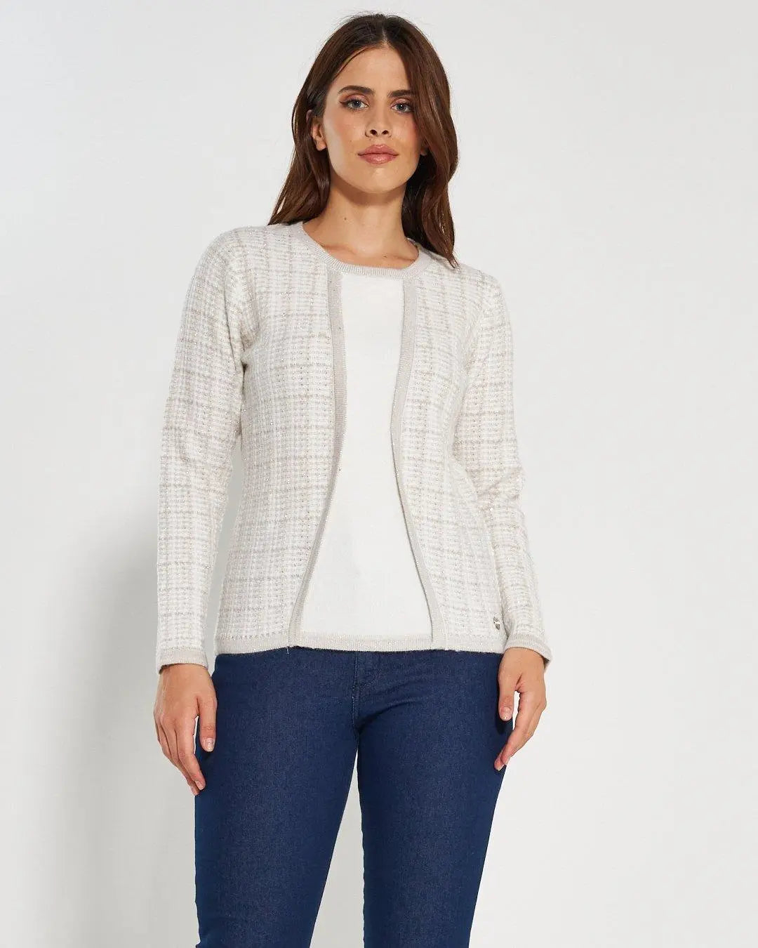 Maglia finto twin set OFF WHITE DORABELLA