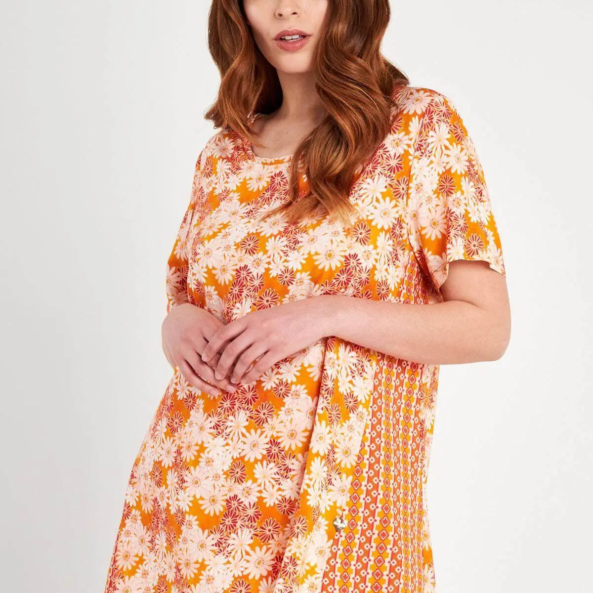 Maglia floreale ARANCIO DORABELLA XXL