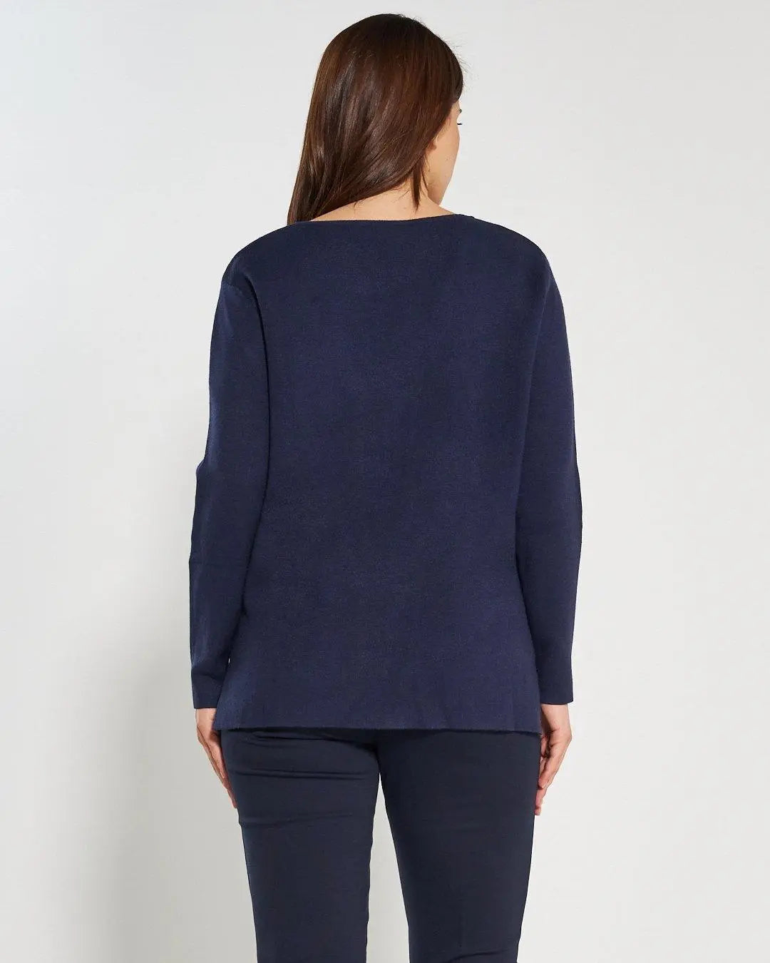 Maglia girocollo BLUE NAVY DORABELLA PIU'