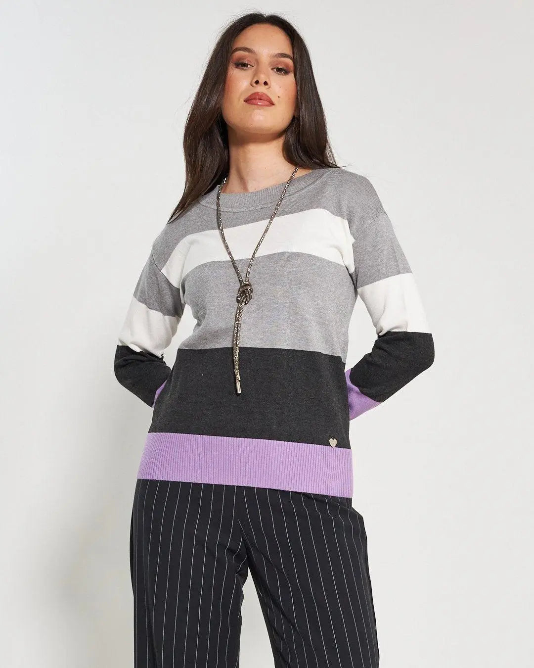 Maglia girocollo GRIGIO CHIARO DORABELLA