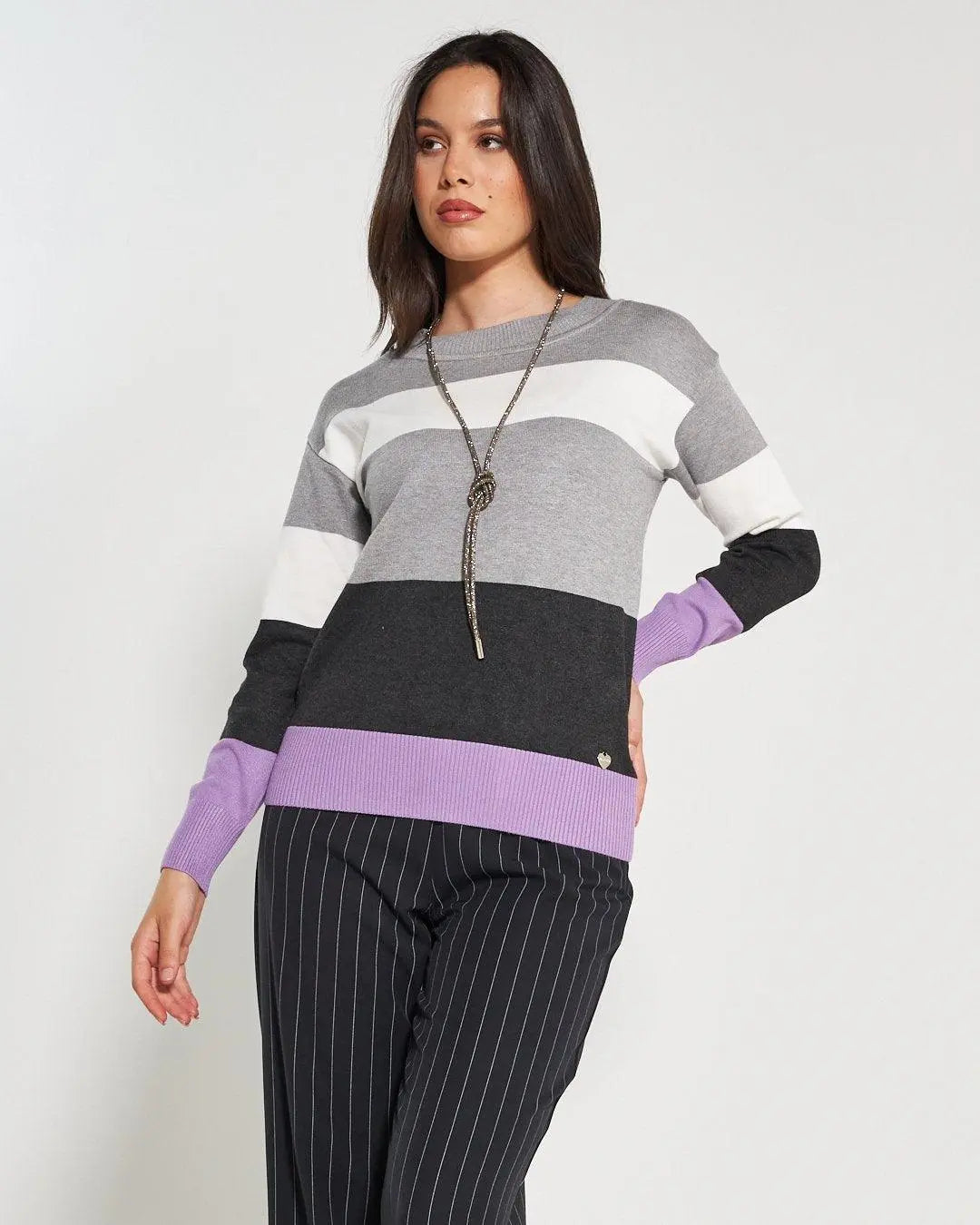 Maglia girocollo GRIGIO CHIARO DORABELLA