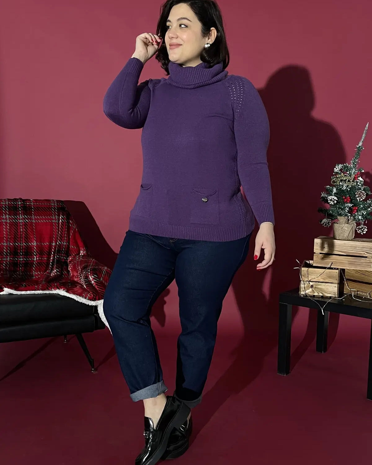 Maglia girocollo LAVANDA DORABELLA PIU'