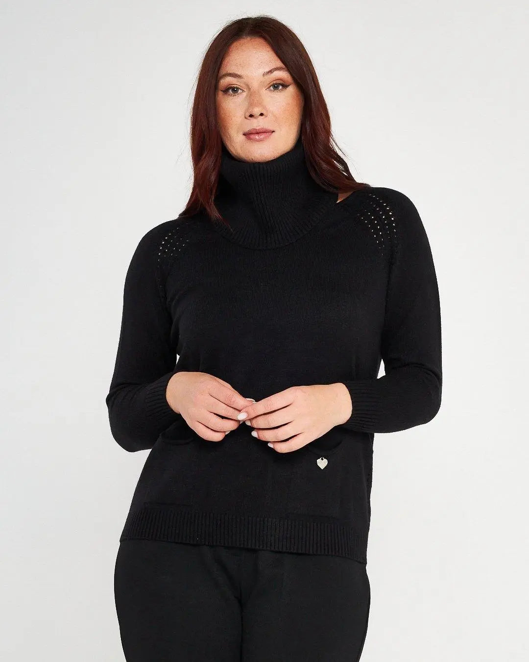 Maglia girocollo NERO DORABELLA PIU'