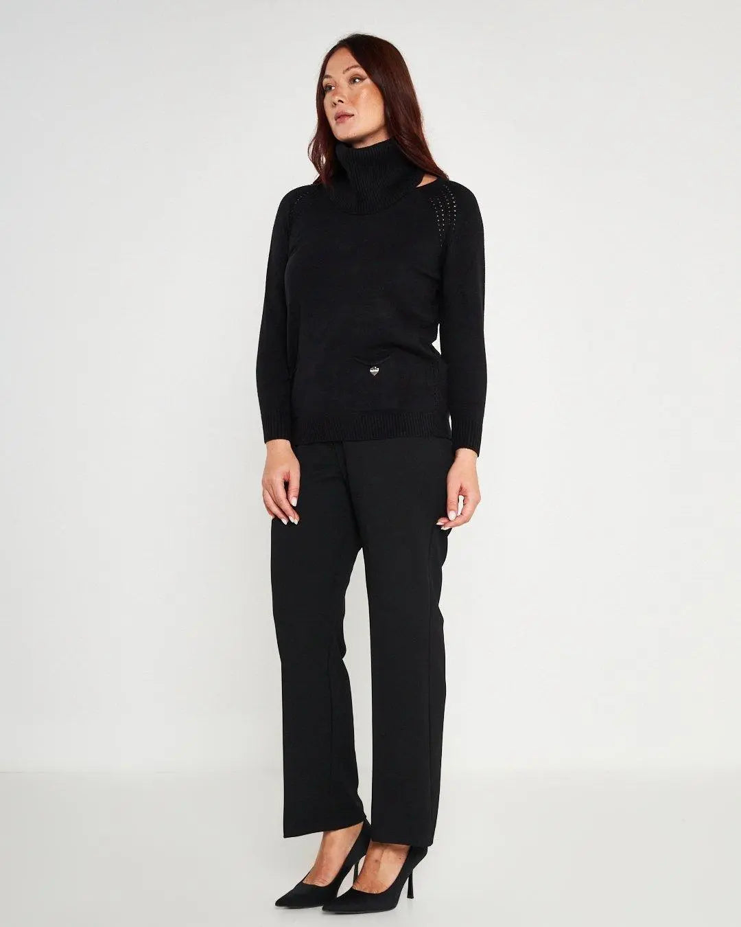 Maglia girocollo NERO DORABELLA PIU'