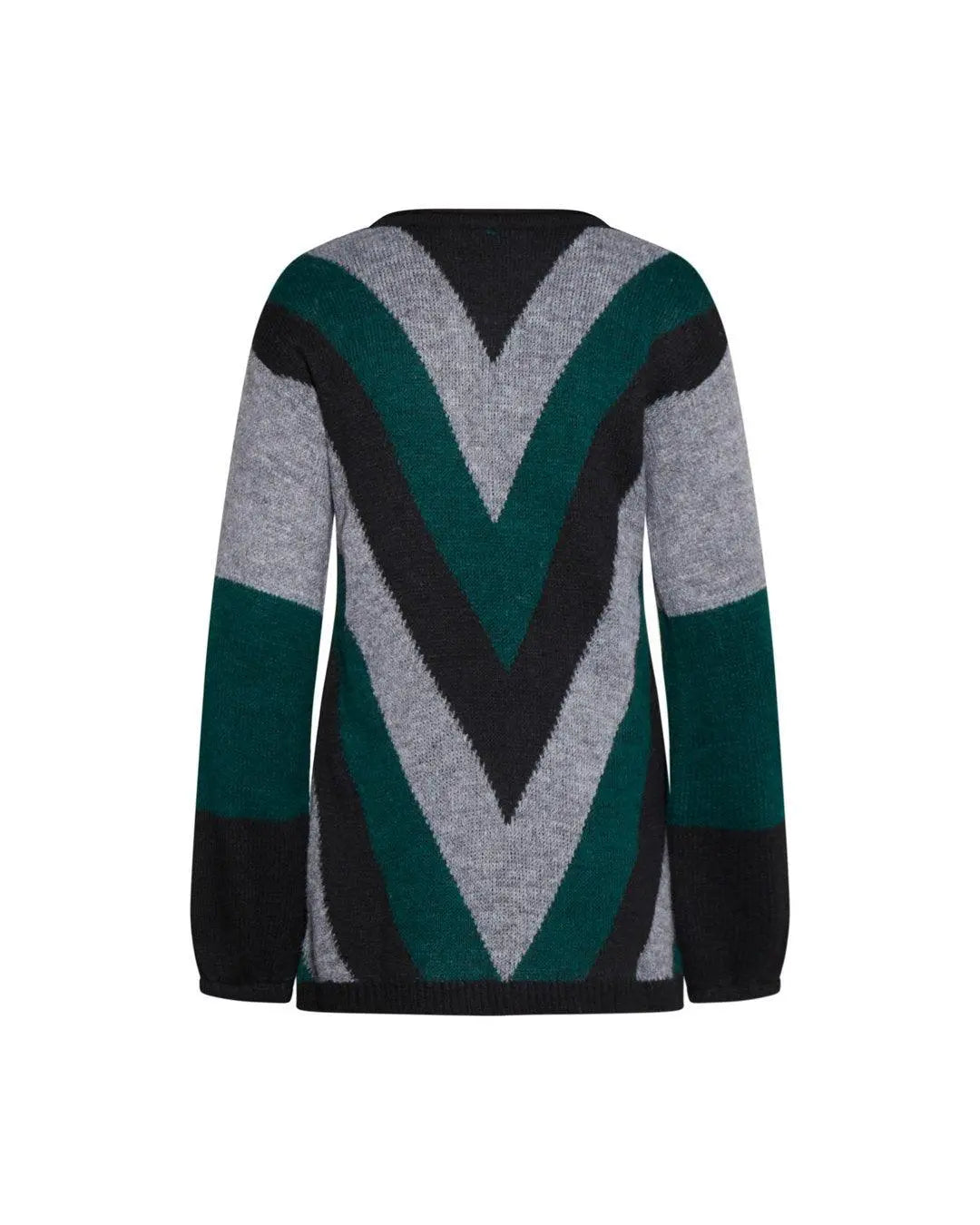 Maglia girocollo NERO-GRIGIO IRONICA